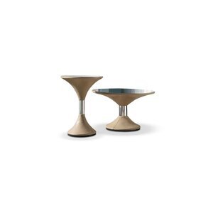 Clepsydra – table d’appoint design en cuir – Gamma Arredamenti