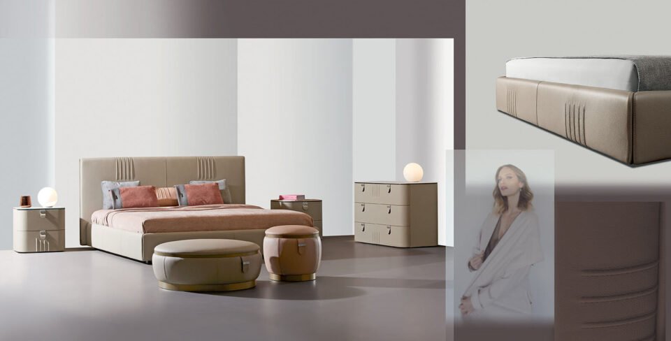 Philly Night Banc de Gamma Arredamenti, signée Giuseppe Viganò, allie élégance contemporaine et artisanat italien pour sublimer l’espace nuit. Disponible chez D-Style Interior.