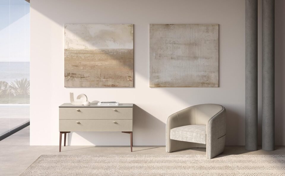 Sophie fauteuil de Gamma Arredamenti, cuir avec design compact et confort ergonomique exceptionnel. Disponible chez D-Style Interior.