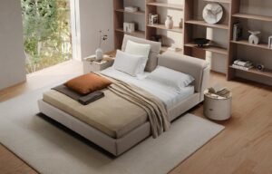 Sound Night Lit king-size en cuir avec tête de lit inclinable. Confort supérieur, finitions couture et design élégant signé Gamma Arredamenti. Disponible chez D-Style Interior.