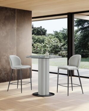 Medea CHRST, un tabouret design en cuir signé Gamma Arredamenti. Élégant, confortable et raffiné, disponible chez D-Style Interior.